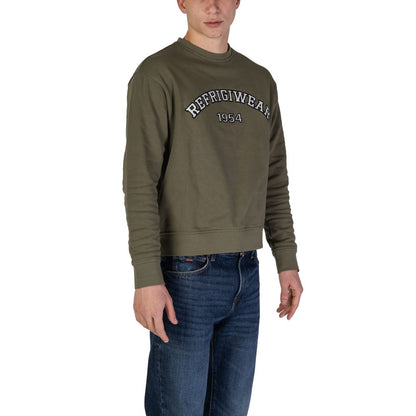 Felpa Verde Refrigiwear in Cotone