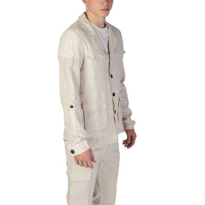 Blazer di lino beige In My Hood