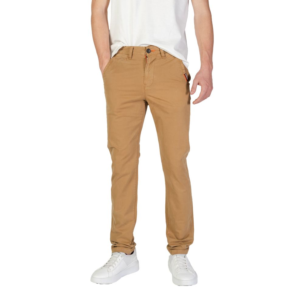 Superdry Pantaloni skinny in cotone beige