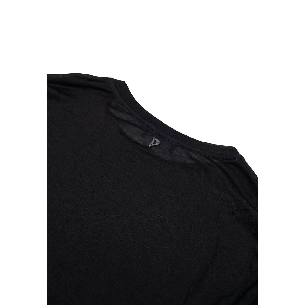 T-shirt Nera in Viscosa Dondup