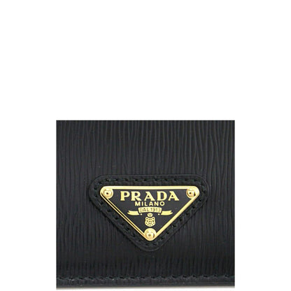 Portacarte Prada in pelle di vitello nera