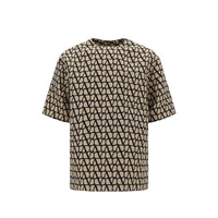 Valentino Garavani Brown Silk T-Shirt