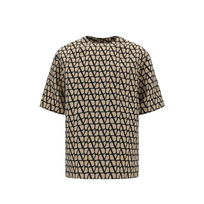 Valentino Garavani Brown Silk T-Shirt