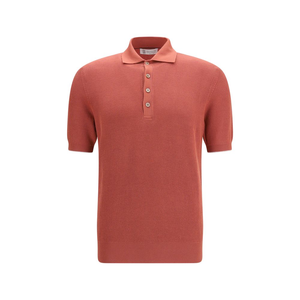 Polo Brunello Cucinelli en coton multicolore
