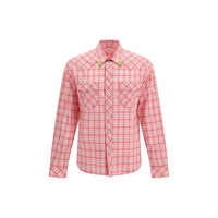 Camicia Versace rossa in cotone fantasia