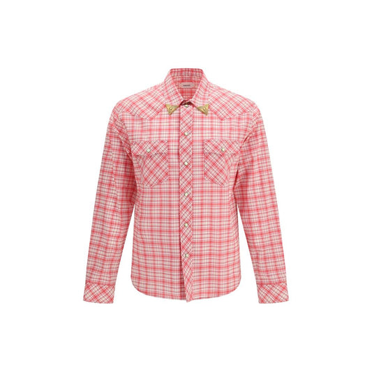 Camicia Versace rossa in cotone fantasia