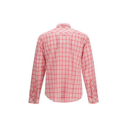 Camicia Versace rossa in cotone fantasia