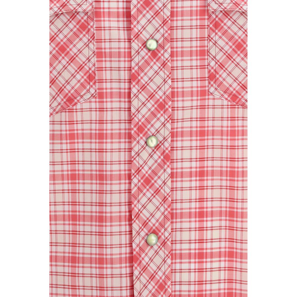 Camicia Versace rossa in cotone fantasia