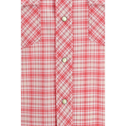 Camicia Versace rossa in cotone fantasia