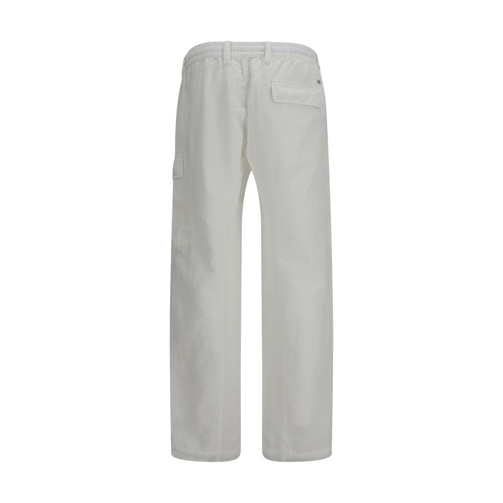 Pantaloni Cargo C.P. Company Bianchi in Cotone