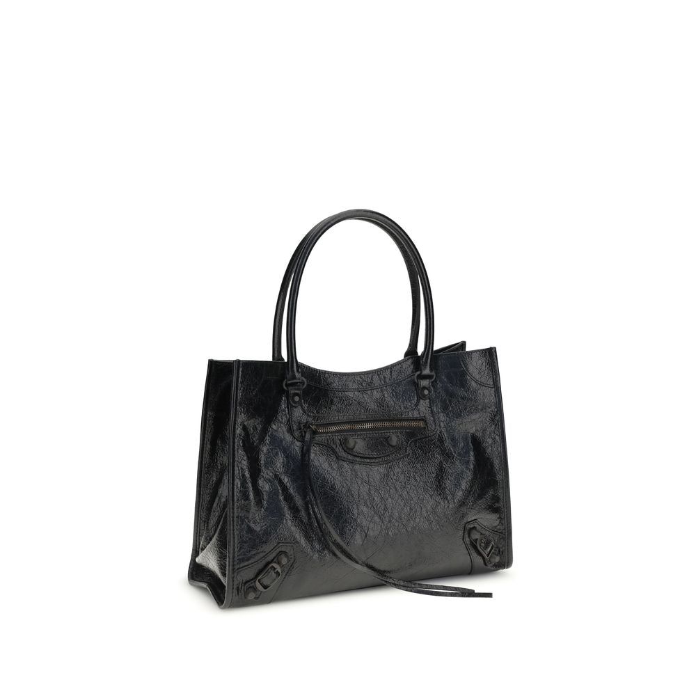Balenciaga axelväska i svart lammskinn