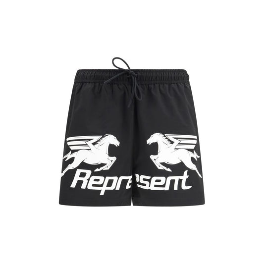 Rappresenta Abbigliamento Sportivo Nero in Poliestere