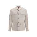 Brunello Cucinelli Beige Cotton Full-Length Jacket