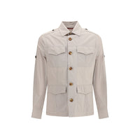 Giacca intera Brunello Cucinelli in cotone beige