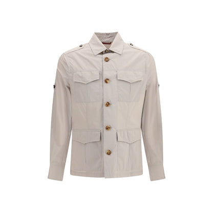 Giacca intera Brunello Cucinelli in cotone beige