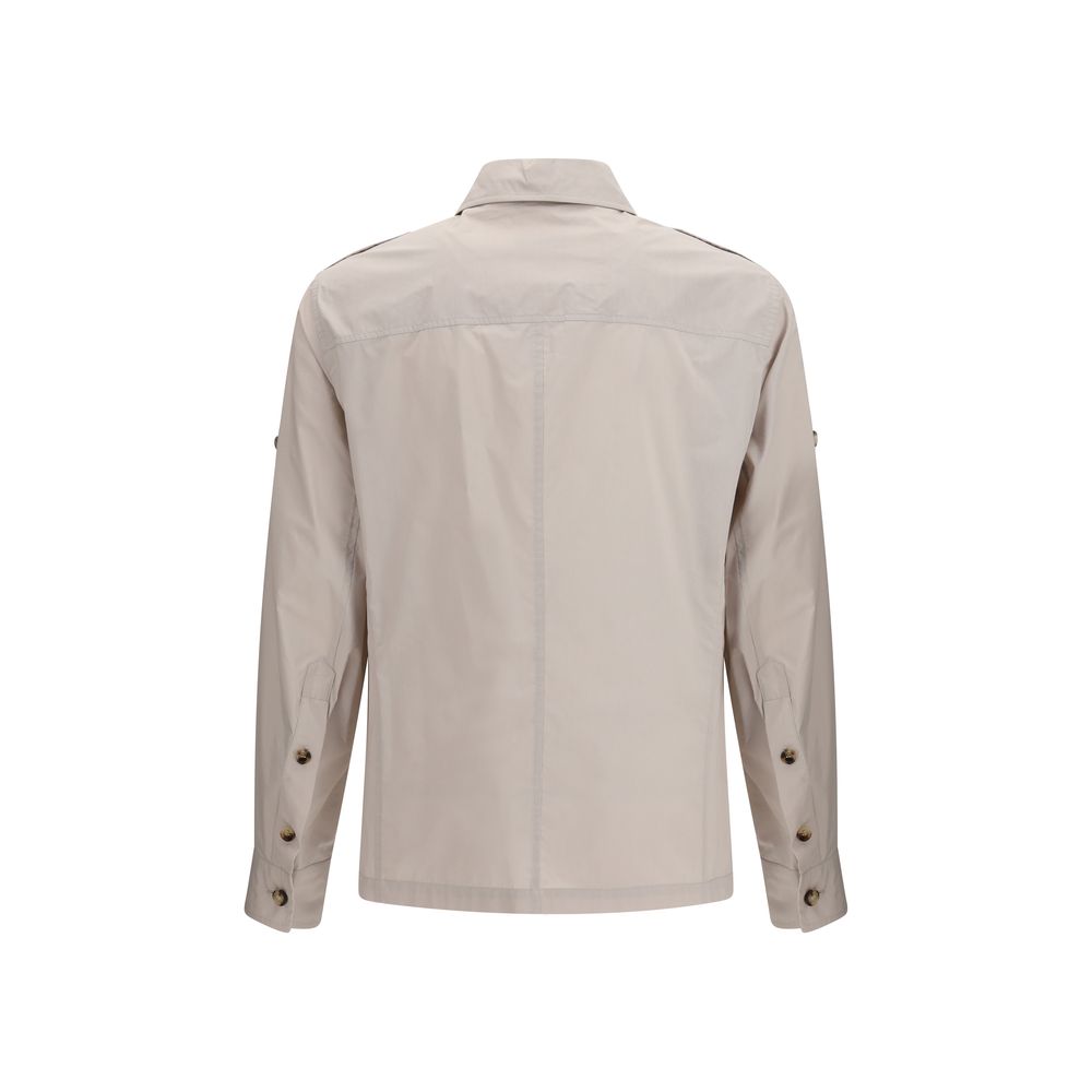 Brunello Cucinelli Beige Cotton Full-Length Jacket