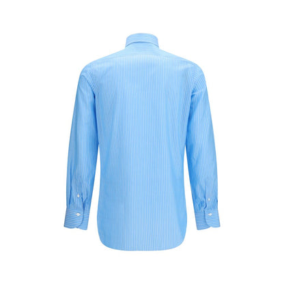 Chemise Finamore en coton bleu