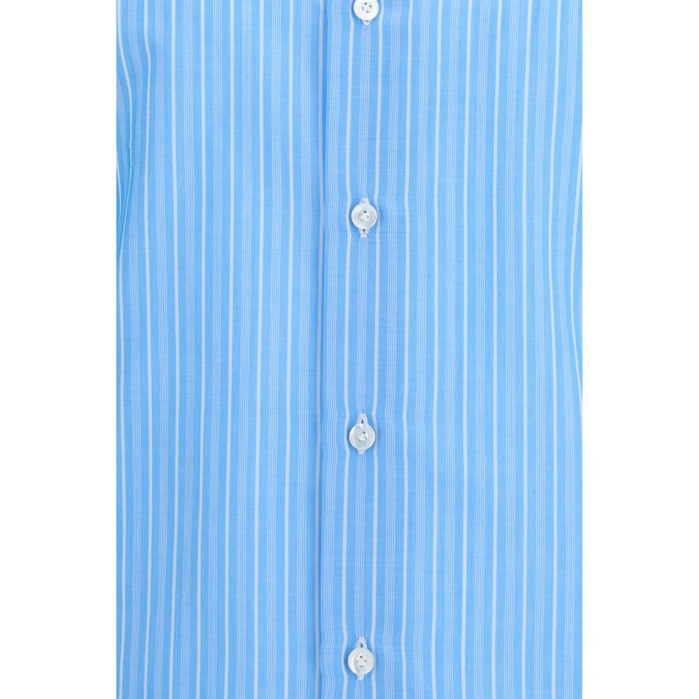 Chemise Finamore en coton bleu