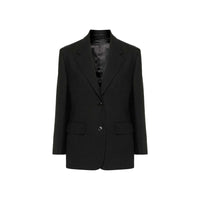 Blazer Prada en laine vierge noire