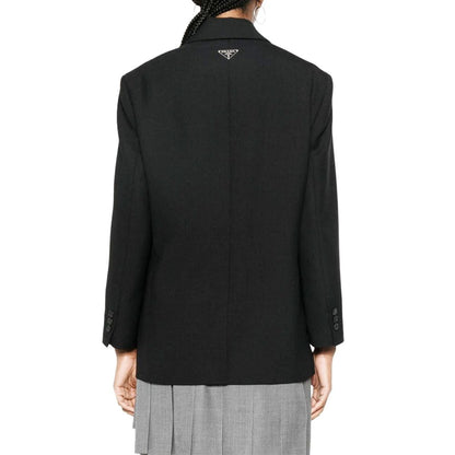 Blazer Prada en laine vierge noire