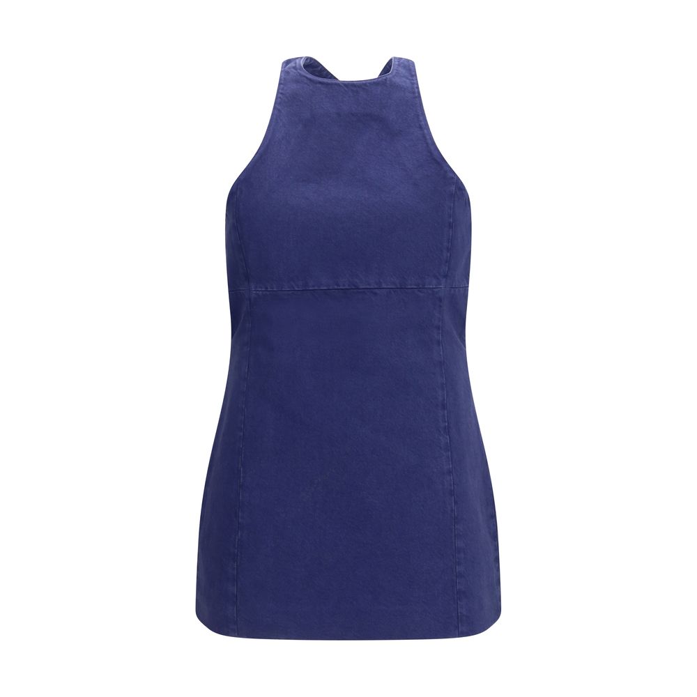 Miu Miu Vestito Casual in Cotone Blu