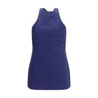 Miu Miu Vestito Casual in Cotone Blu