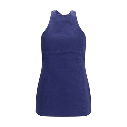 Miu Miu Vestito Casual in Cotone Blu