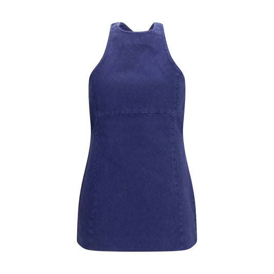 Miu Miu Vestito Casual in Cotone Blu