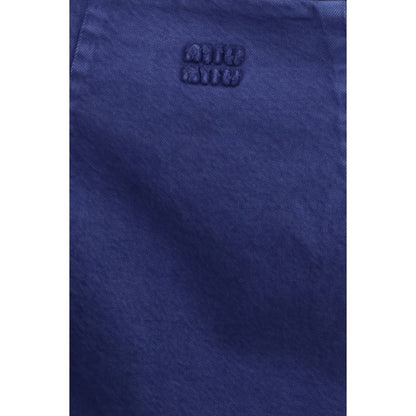 Miu Miu Vestito Casual in Cotone Blu