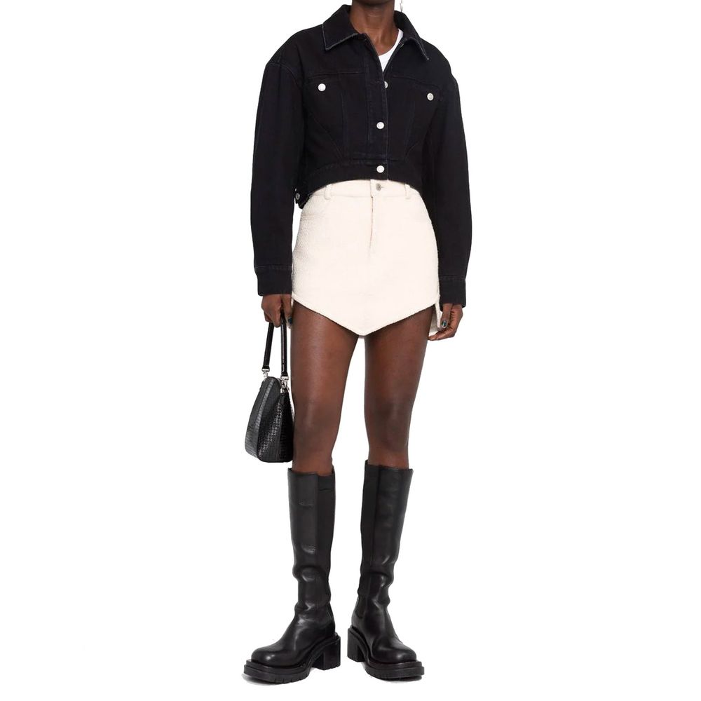 Veste en jean en coton noir Alexander McQueen