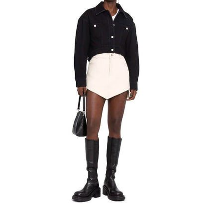 Veste en jean en coton noir Alexander McQueen