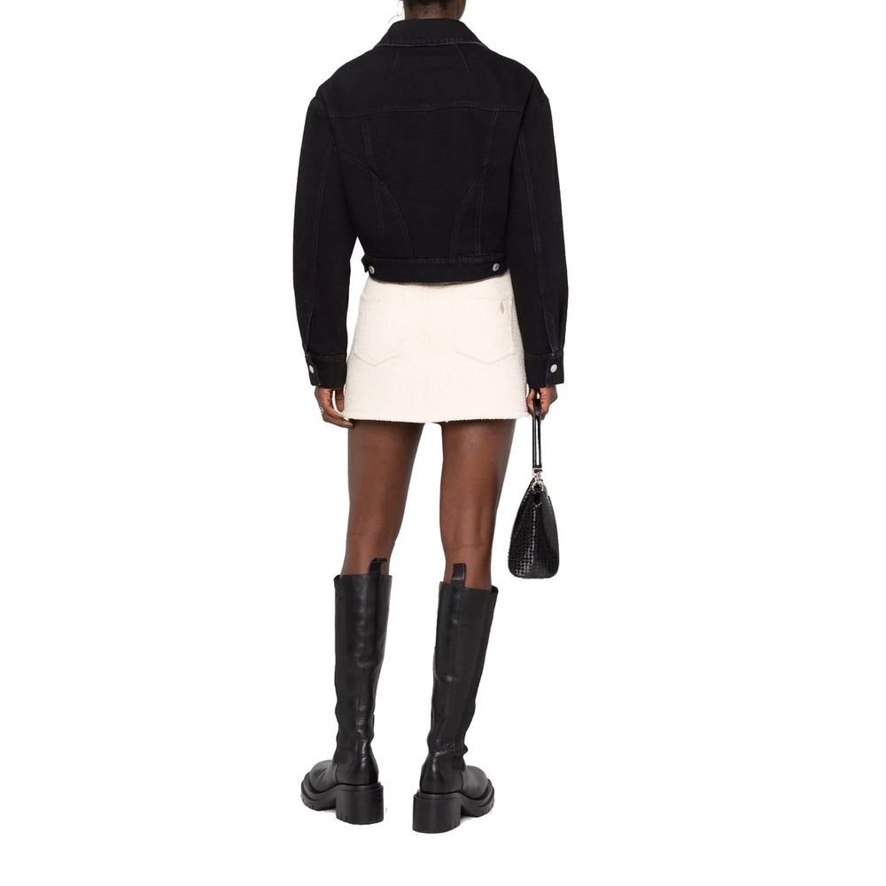 Veste en jean en coton noir Alexander McQueen