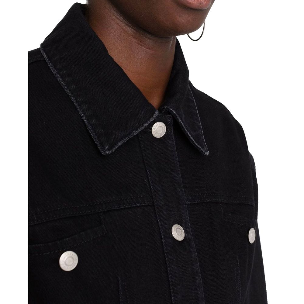 Veste en jean en coton noir Alexander McQueen