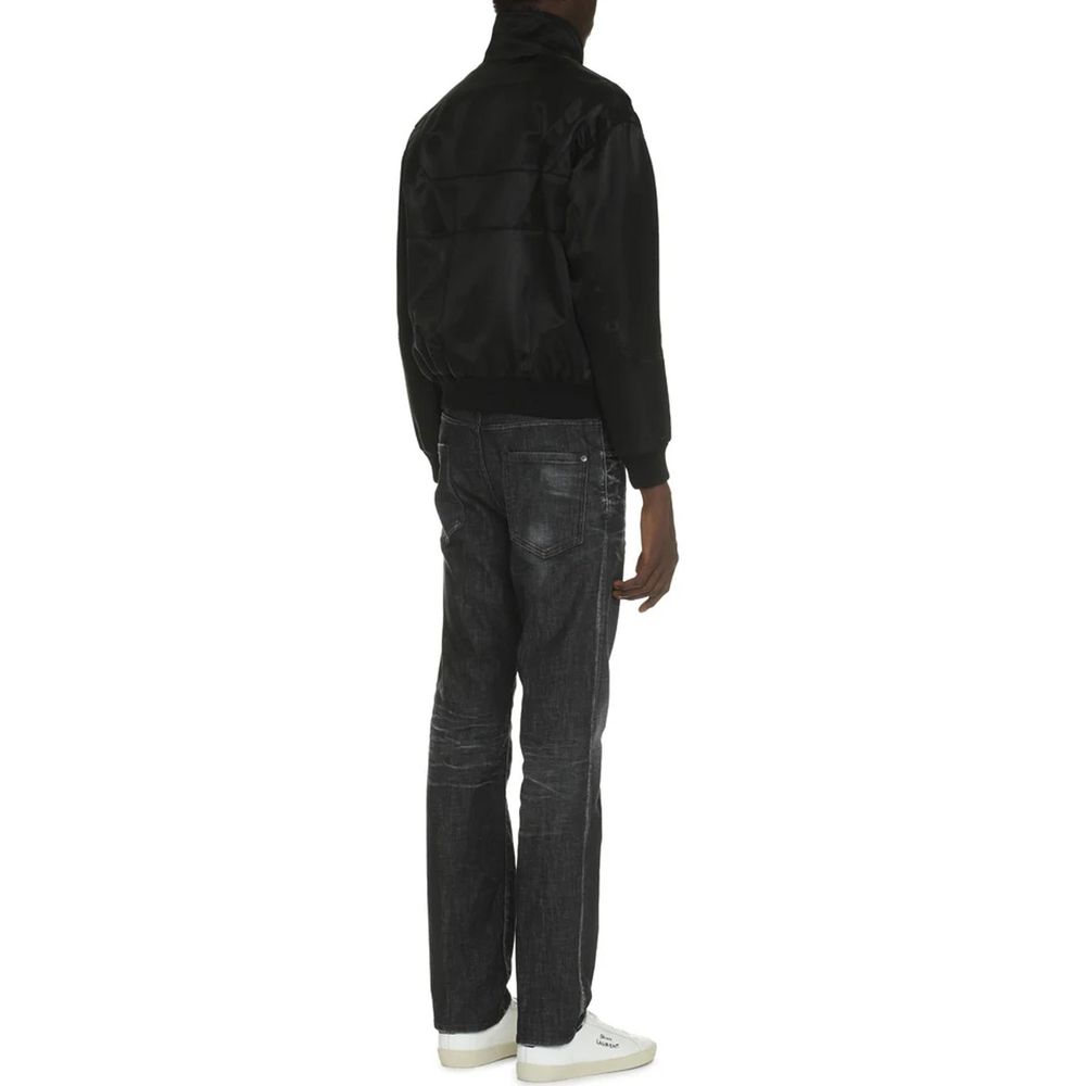 Veste en soie noire Saint Laurent