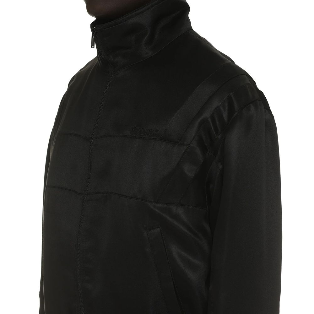 Veste en soie noire Saint Laurent