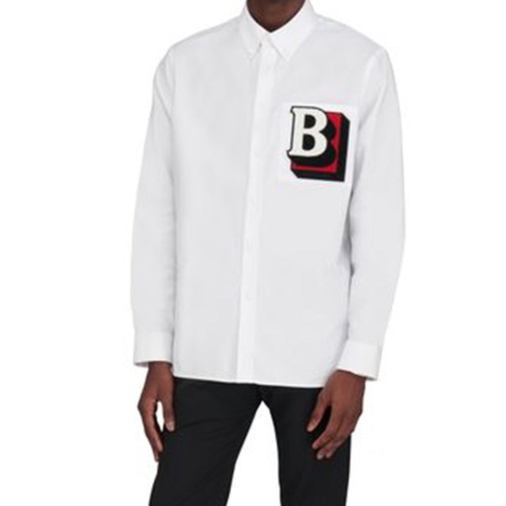 Chemise en coton blanc Burberry