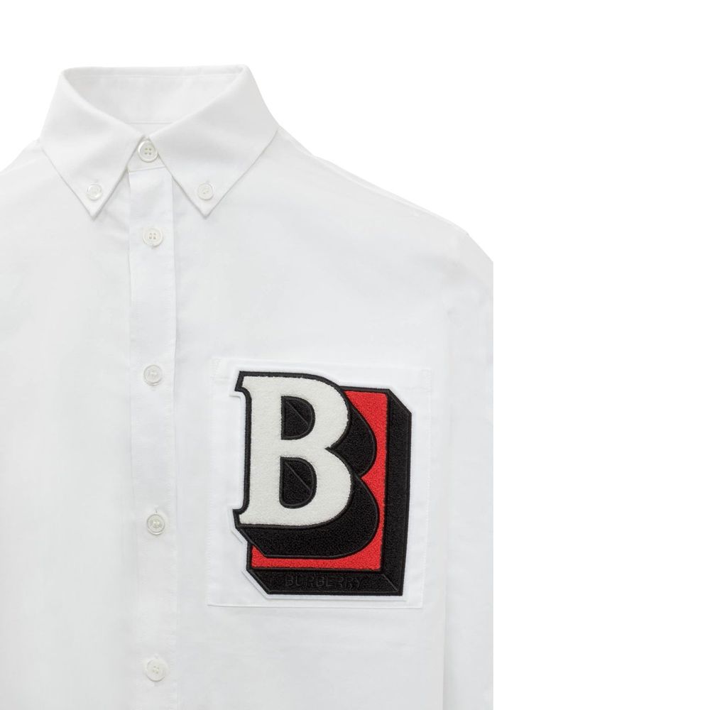 Chemise en coton blanc Burberry