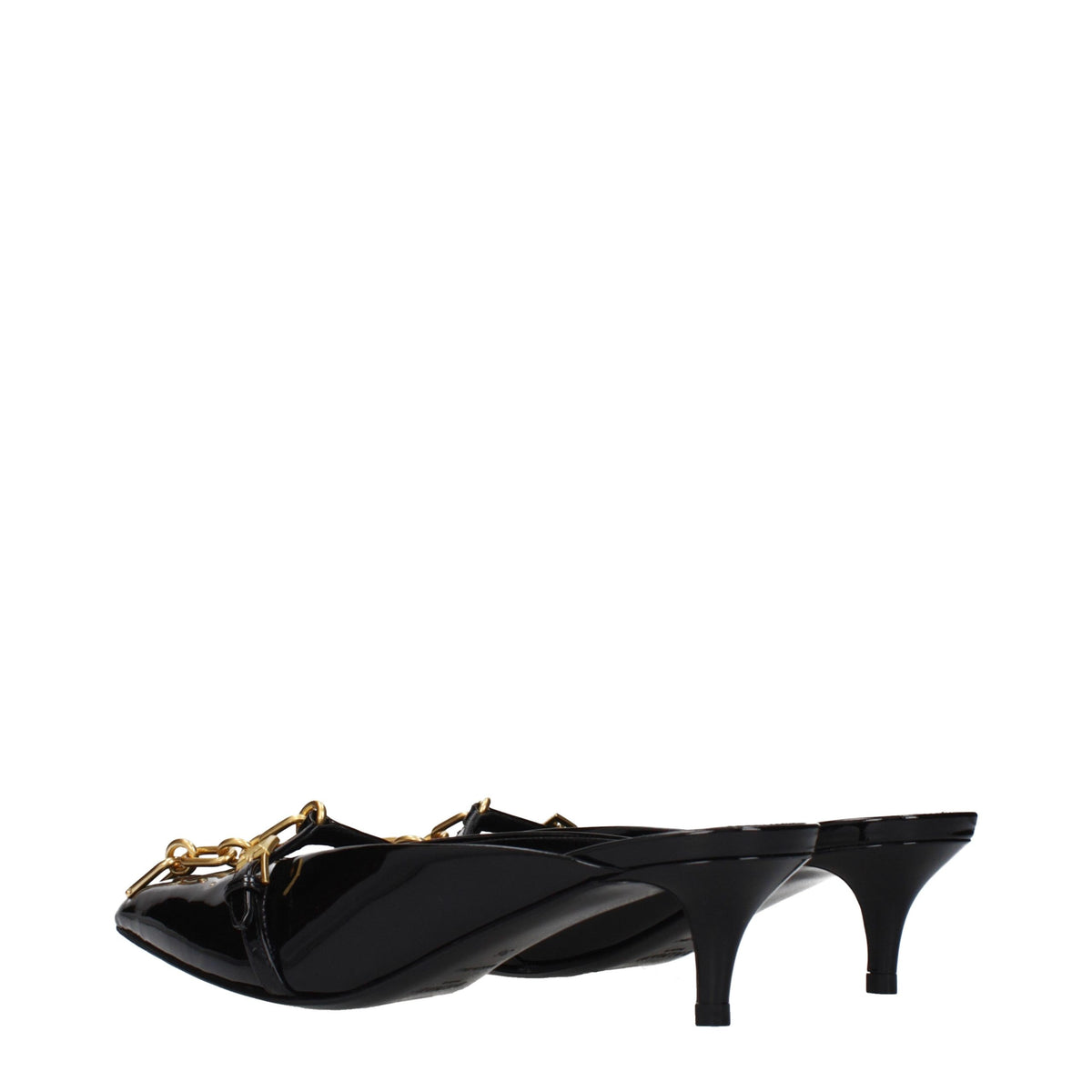 Sandali con plateau in pelle nera Balmain