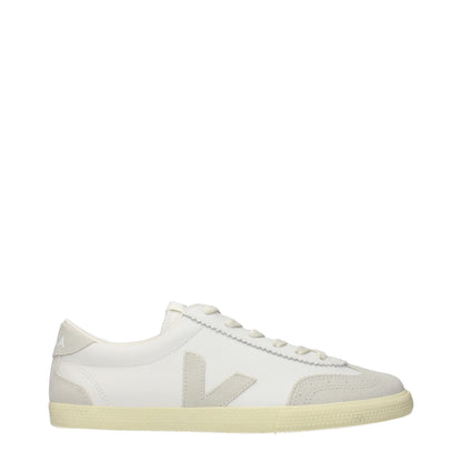 Sneakers Basse Veja in Pelle Bianca