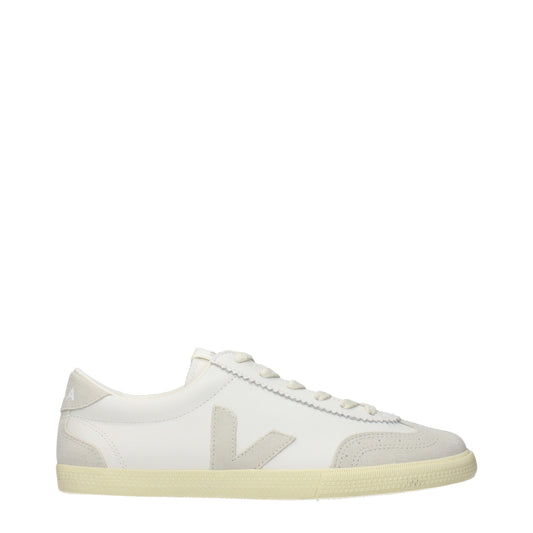 Sneakers Basse Veja in Pelle Bianca