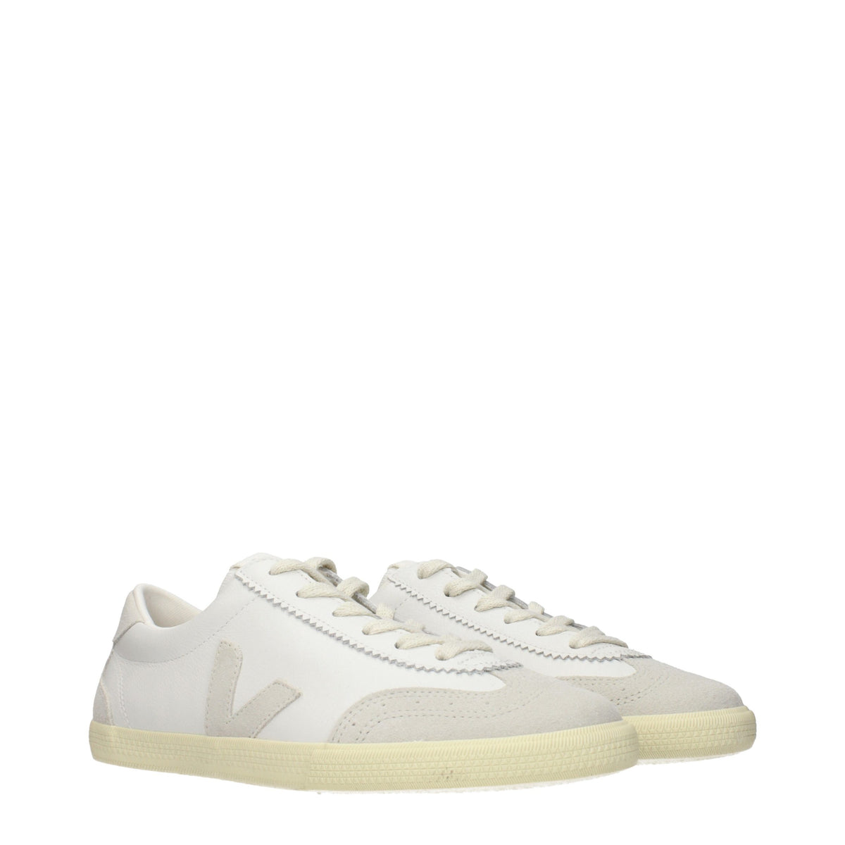 Sneakers Basse Veja in Pelle Bianca