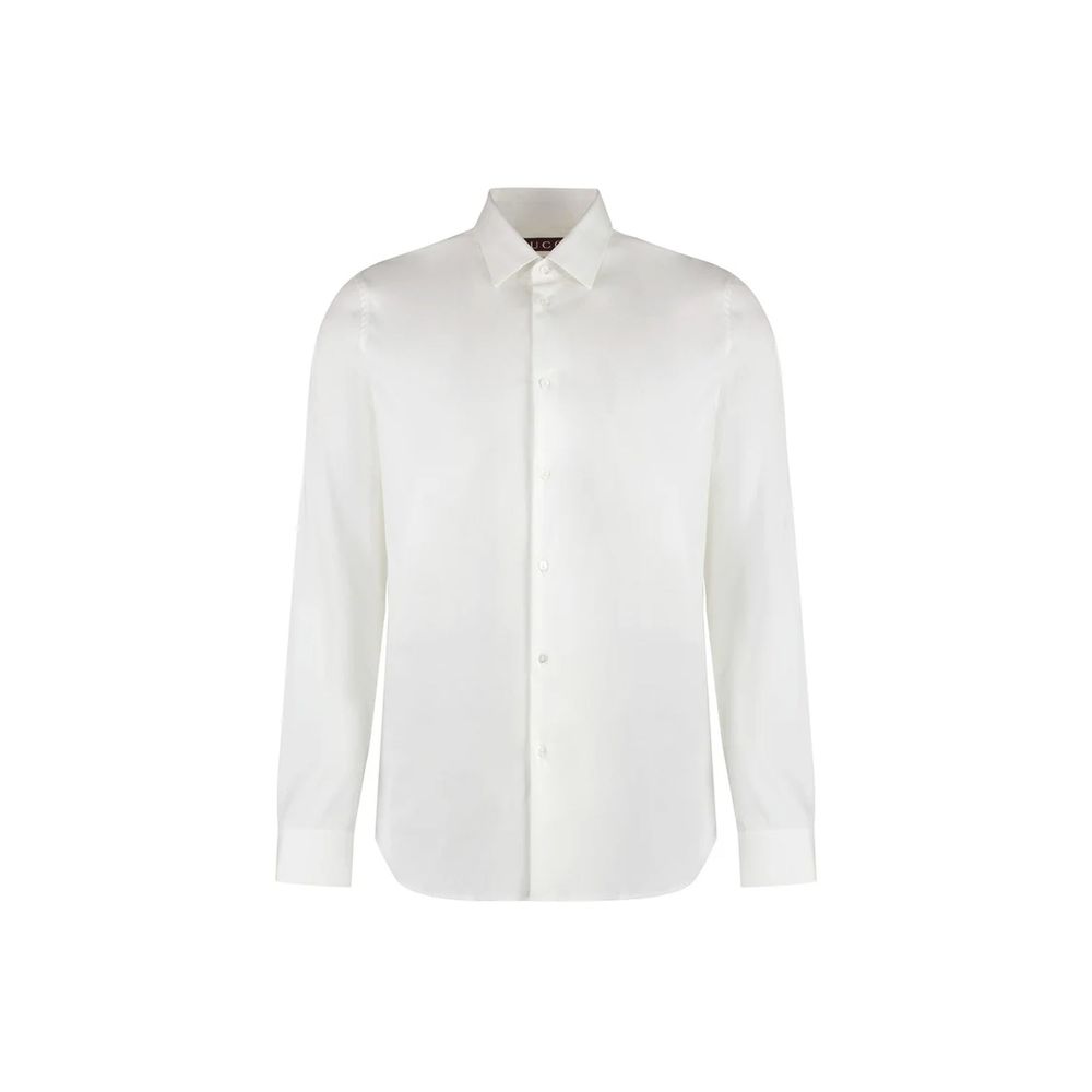 Chemise habillée en coton blanc Gucci