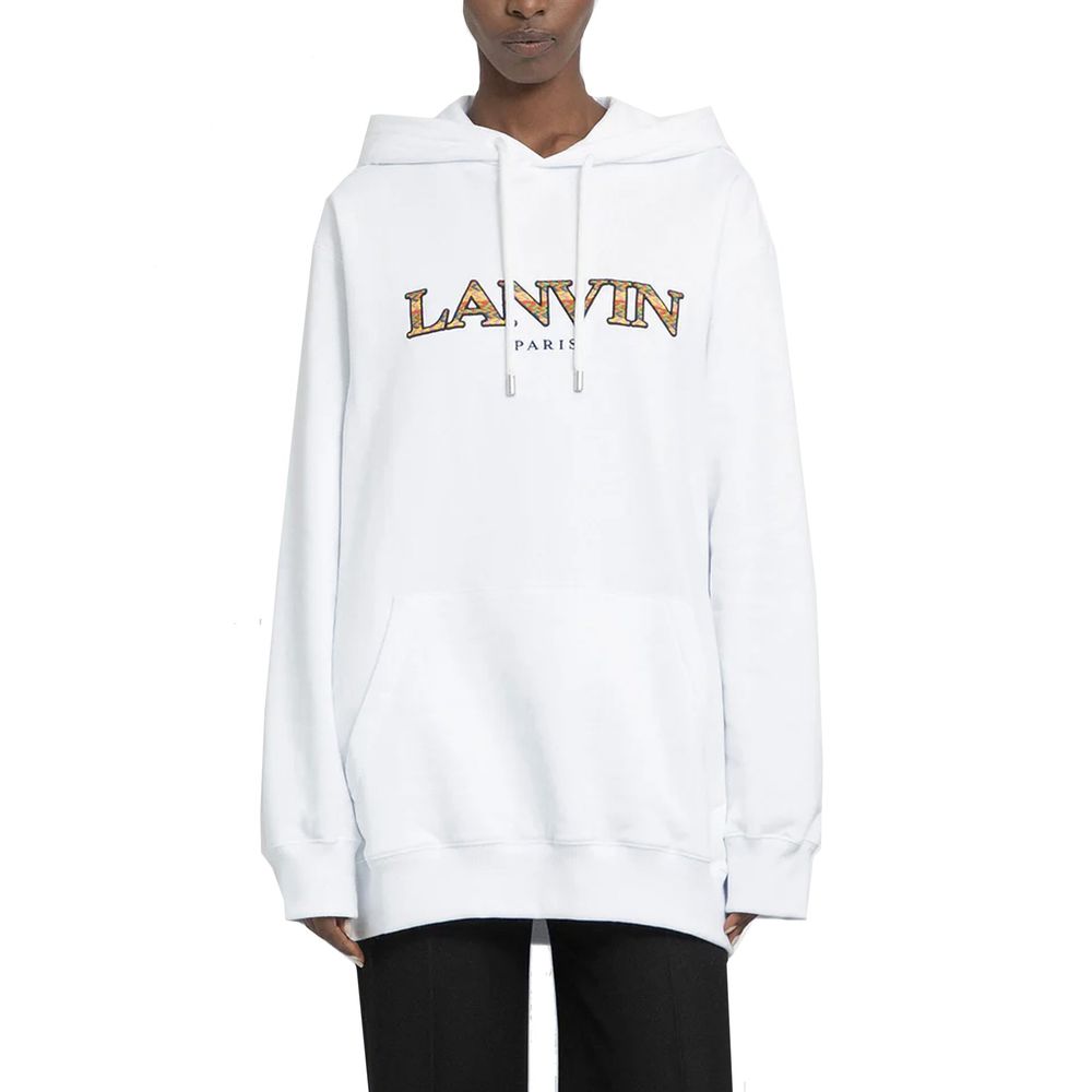Sweat-shirt en coton blanc Lanvin