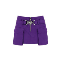 Mini-jupe en viscose violette Versace