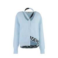 Cardigan Fendi in cashmere blu