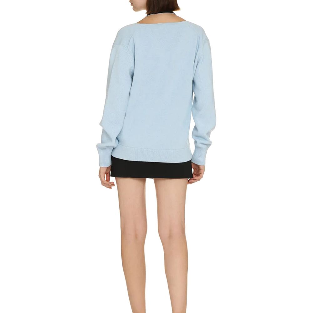 Cardigan Fendi in cashmere blu