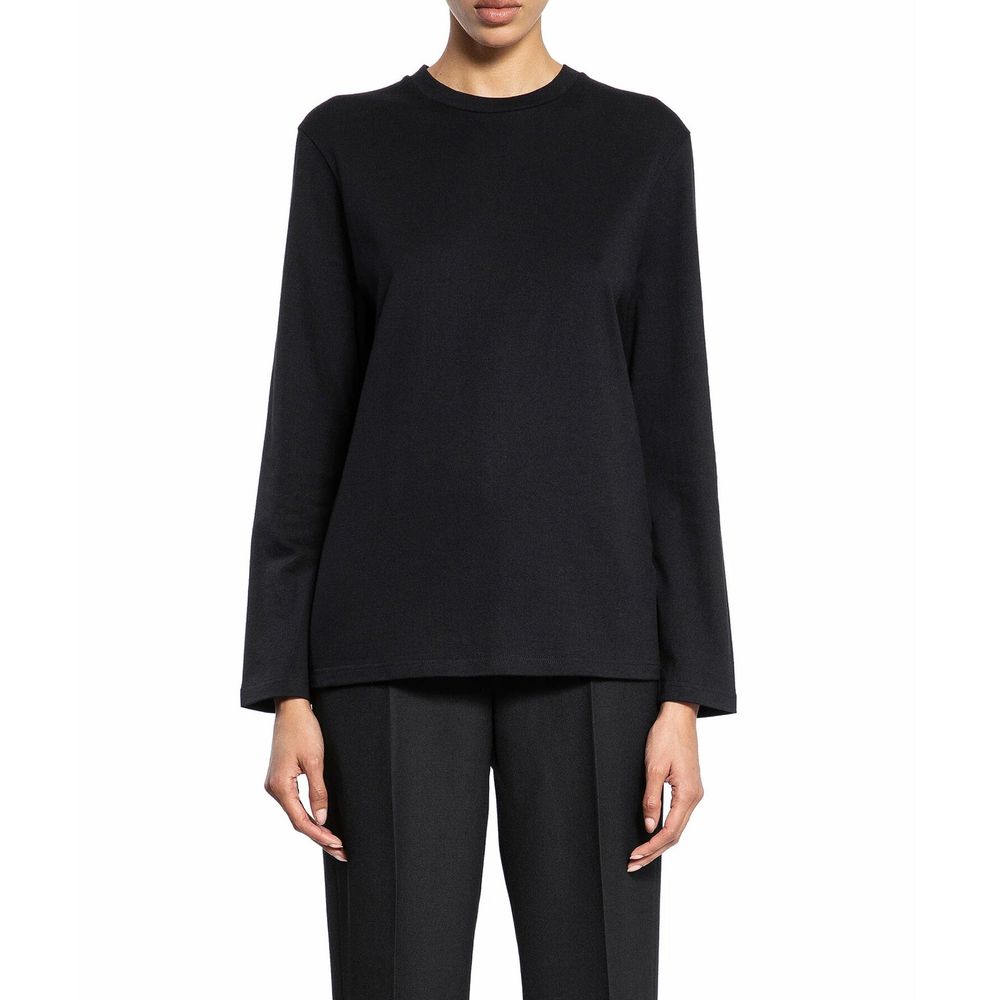 T-shirt en coton noir Jil Sander