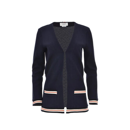 Cardigan Thom Browne in cotone blu