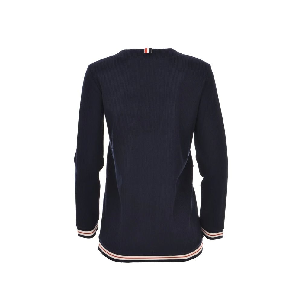 Cardigan Thom Browne in cotone blu
