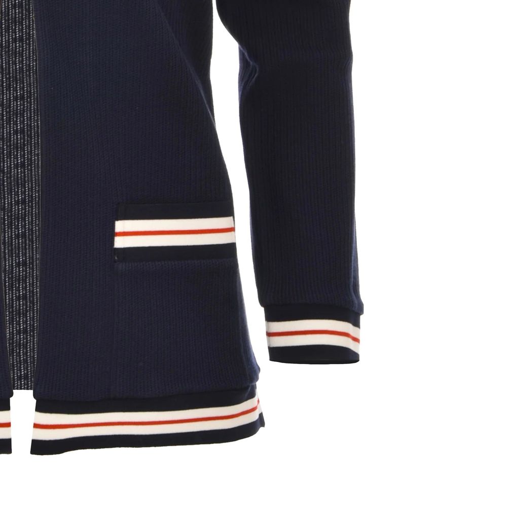 Cardigan Thom Browne in cotone blu